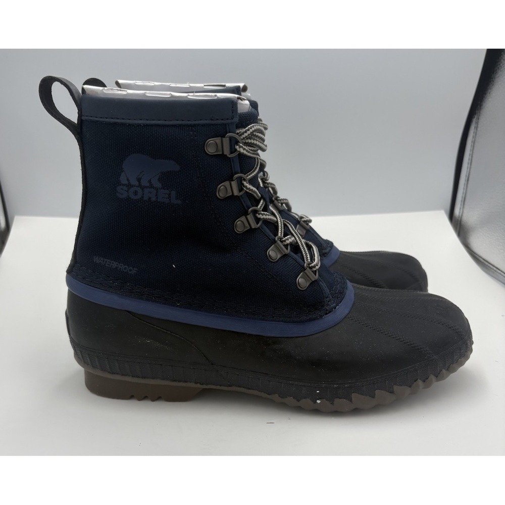 Sorel Cheyanne‎ II Short Nylon Duck Boots Collegiate Navy 9 New